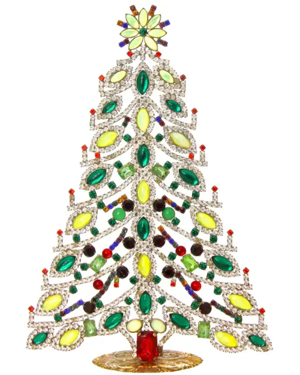 Giant uranium glass Czech christmas tree