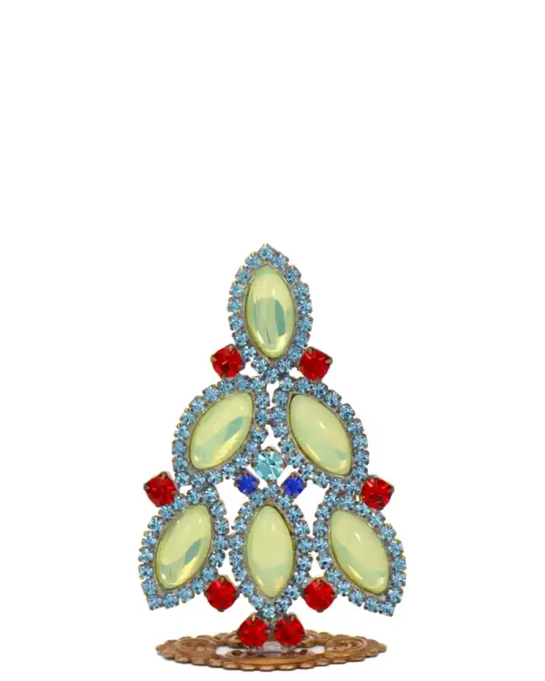 Amazing uranium glass Czech christmas tree