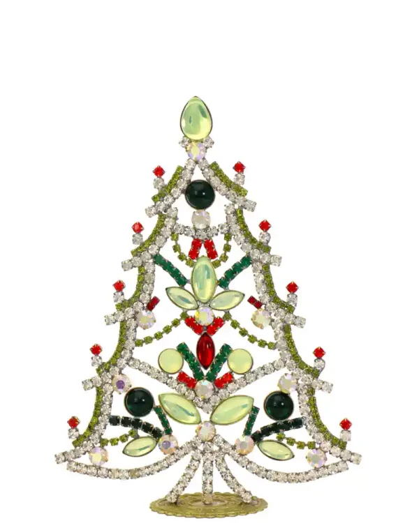 Big uranium glass Czech christmas tree