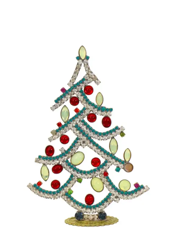 Big uranium glass Czech christmas tree