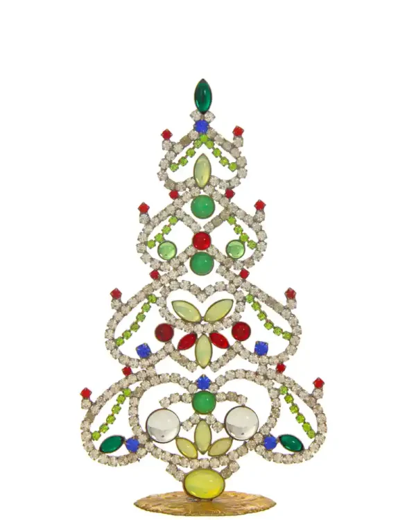 Big uranium glass Czech christmas tree