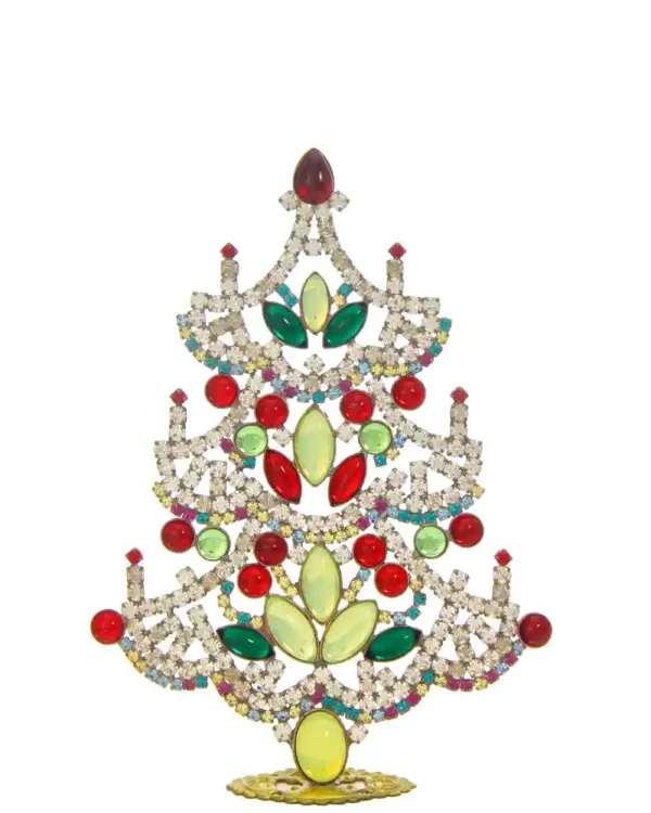 Big uranium glass Czech christmas tree