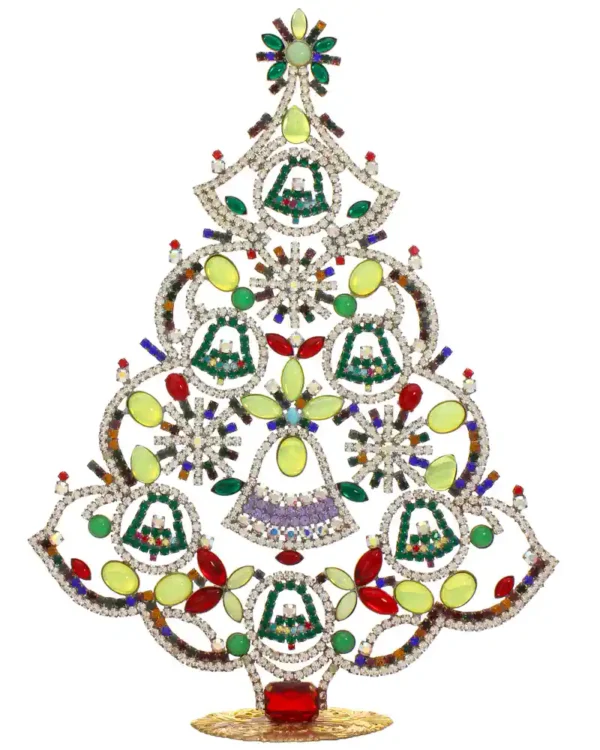 Giant uranium glass Czech christmas tree