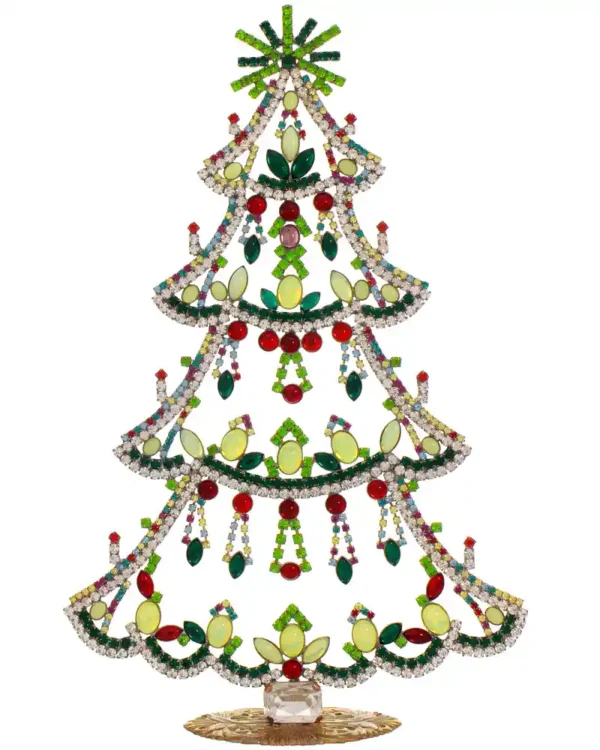 Giant uranium glass Czech christmas tree