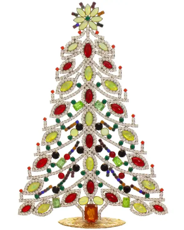 Giant uranium glass Czech christmas tree