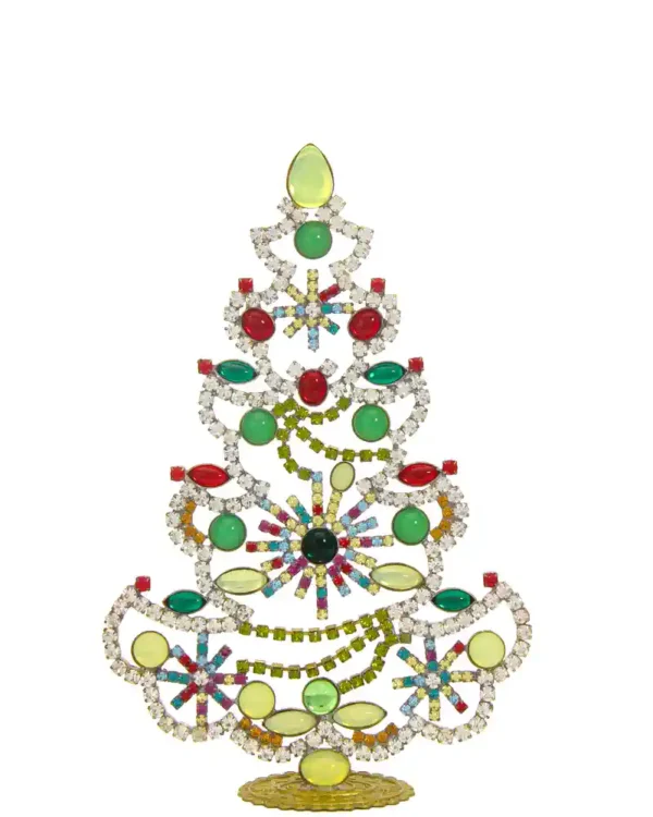 Big uranium glass Czech christmas tree