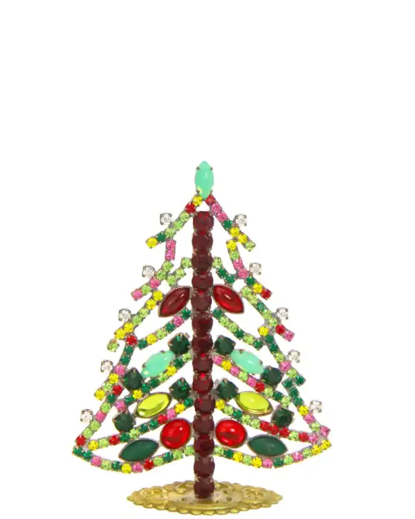 Amazing uranium glass Czech christmas tree