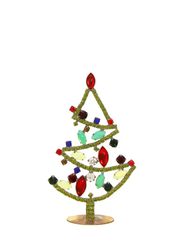 Amazing uranium glass Czech christmas tree