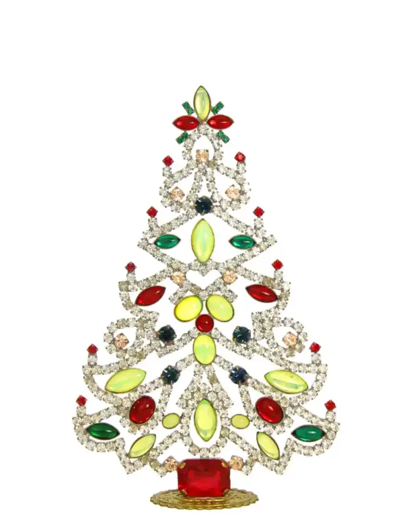 Big uranium glass Czech christmas tree