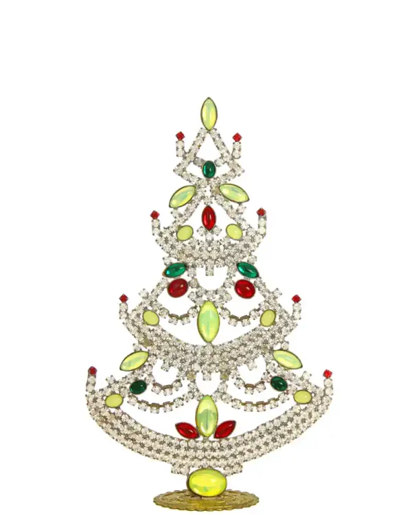 Big uranium glass Czech christmas tree