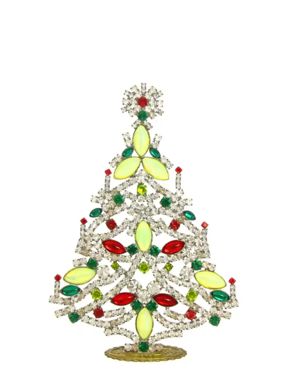 Big uranium glass Czech christmas tree