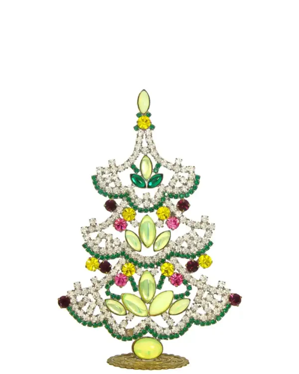 Big uranium glass Czech christmas tree