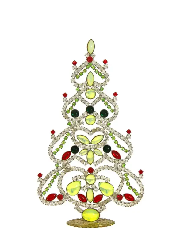 Big uranium glass Czech christmas tree