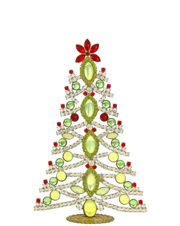 Big uranium glass Czech christmas tree