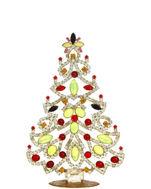 Big uranium glass Czech christmas tree