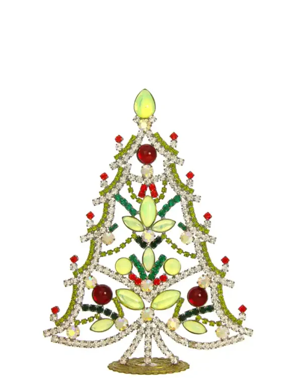 Big uranium glass Czech christmas tree
