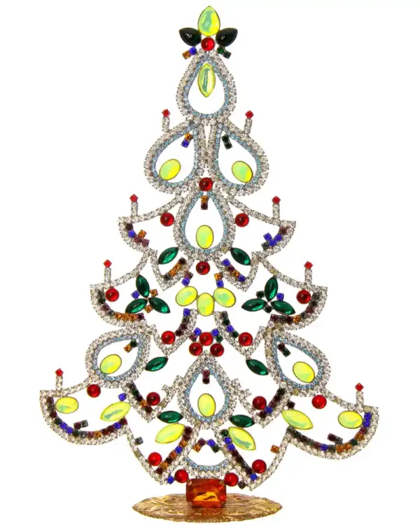 Giant uranium glass Czech christmas tree