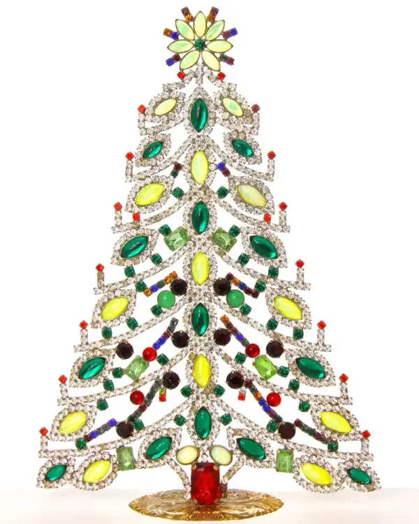 Giant uranium glass Czech christmas tree