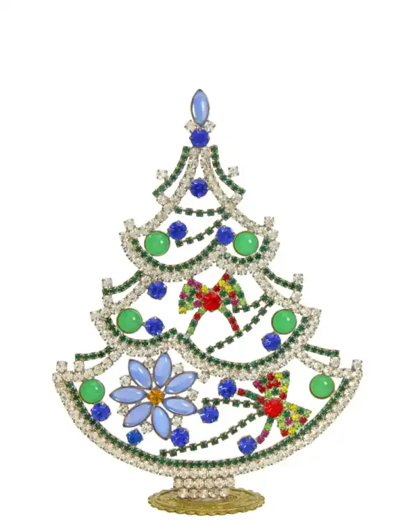 Big uranium glass Czech christmas tree