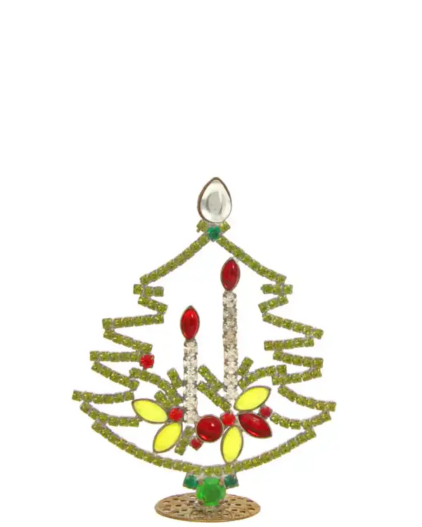 Amazing uranium glass Czech christmas tree