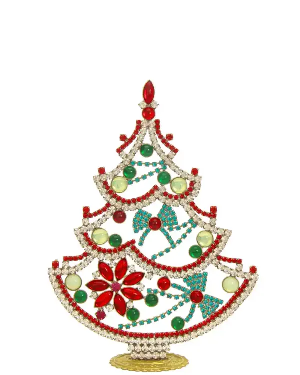 Big uranium glass Czech christmas tree