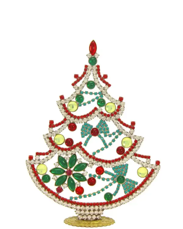 Big uranium glass Czech christmas tree