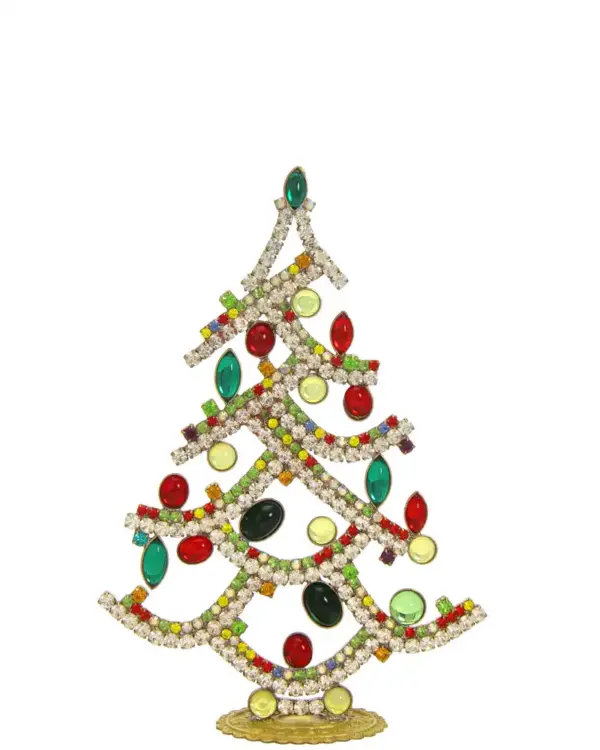 Big uranium glass Czech christmas tree