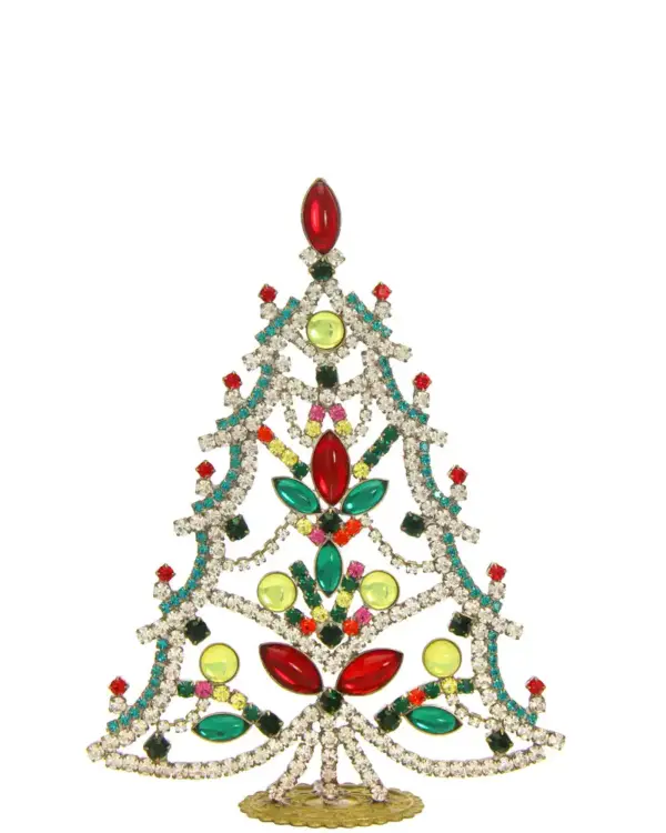 Big uranium glass Czech christmas tree