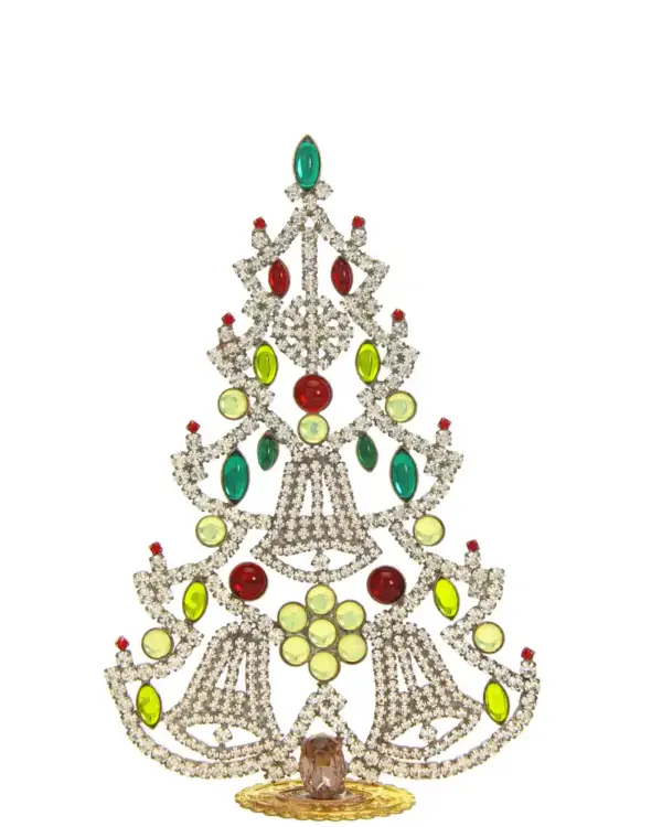 Big uranium glass Czech christmas tree