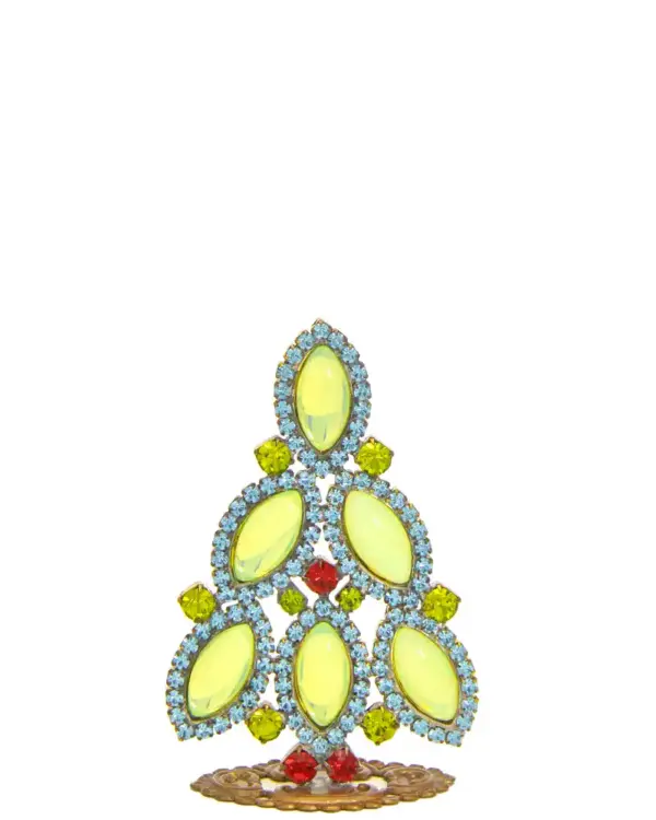 Amazing uranium glass Czech christmas tree