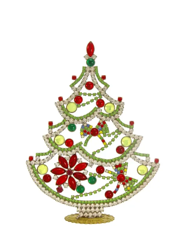 Big uranium glass Czech christmas tree